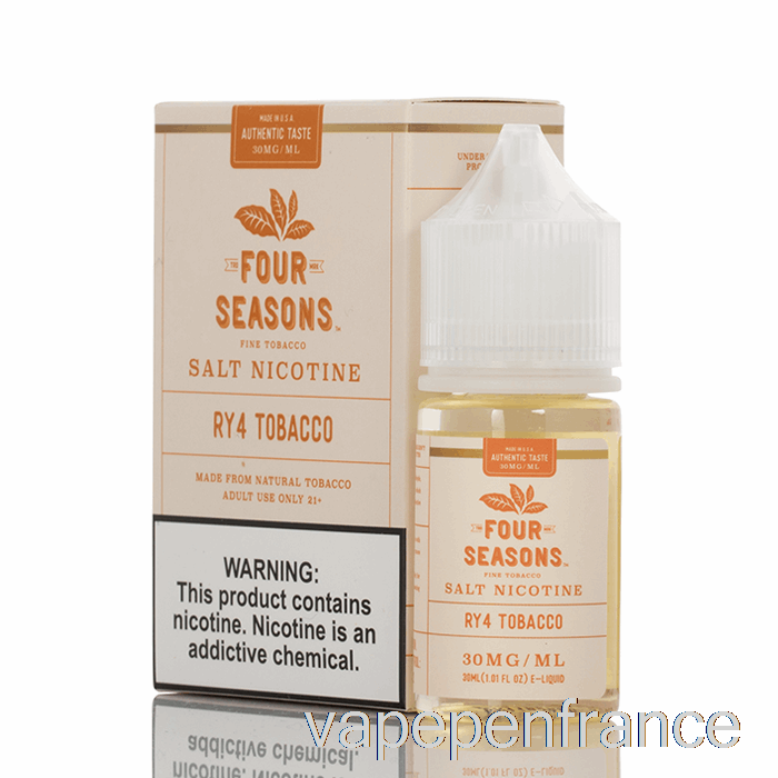 Sel De Tabac Ry4 - Quatre Saisons - Stylo Vape 30 Ml 30 Mg